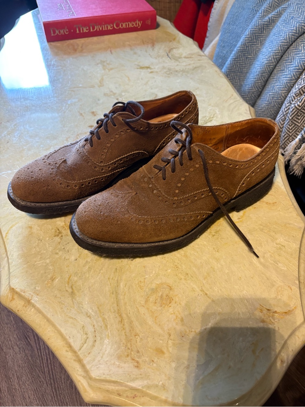 Church's Brown Suede Brogue Derby Shoes